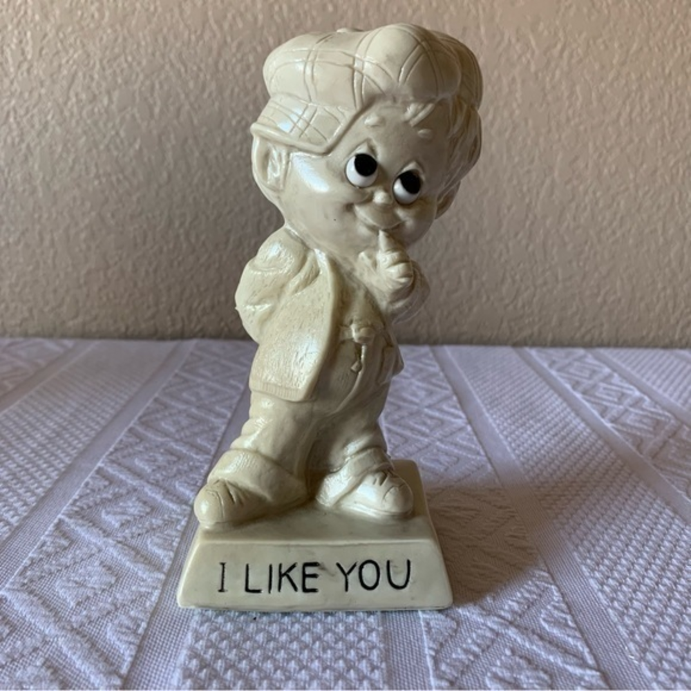 Vintage 1973 Wallace‎ Berrie & Co Resin “I Like You” Figurine
